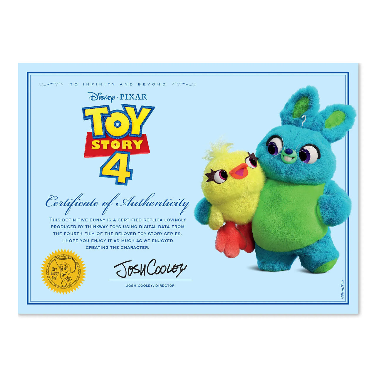 Toy Story 4 Signature Collection Bunny Deluxe Carnival Plush